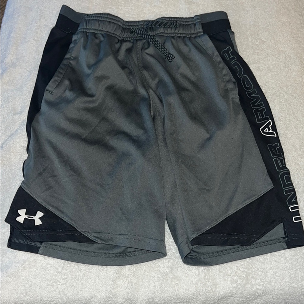 Under Armour Gray and Black Athletic Shorts